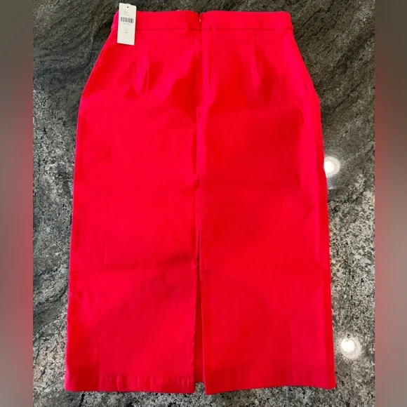 Anthropologie Red Pencil Skirt